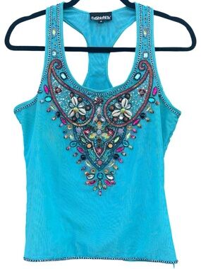 Vintage | Cowrie Beaded Tank